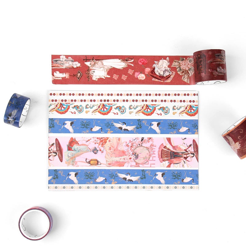 Dizdkizd Washi Tape Set, 100 Rolls Vintage Design Masking Tapes with 4 Sizes 5mm/10mm/15mm/30mm Wide, Colorful Decorative Tapes for DIY, Scrapbooking, Planners, Photo Album, Calendar - Image 5